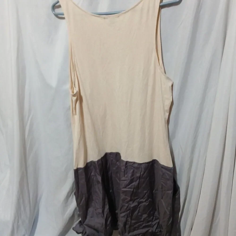 Gap Size Xl Off White And Grey Tank Dress
